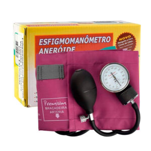 APARELHO DE PRESSÃO ADULTO DE NYLON COM VELCRO VINHO PREMIUM