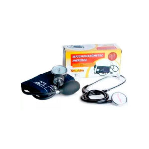 APARELHO DE PRESSÂO NYLON AZUL E VELCRO COM ESTETO PREMIUM