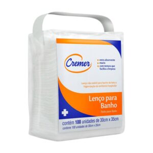 LENÇO PARA BANHO 30 X 35CM CREMER COM 100 UNIDADES
