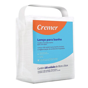 LENÇO PARA BANHO 30CM X 35CM CREMER - PCTE/100 UN.