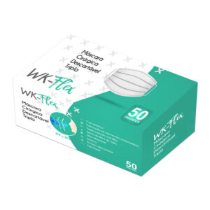 MÁSCARA CIRÚRGICA WK TRIPLA CAMADA BRANCO 50 UN