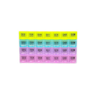 PORTA COMPRIMIDOS COLORIDO 28 COMP. SEMANAL