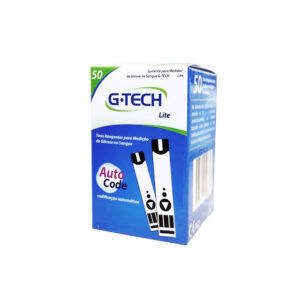 TIRAS REAGENTES PARA MEDIÇÃO DE GLICOSE NO SANGUE G-TECH