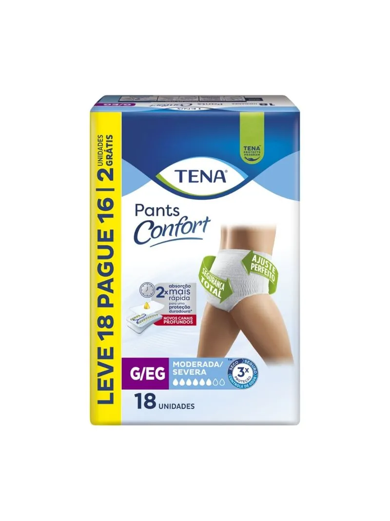 TENA PANTS CONFORT MEGA GDE/EXG 16